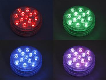Preview: Unterwasser LED Licht mit Fernbedienung RGB, Wasserdicht IP68, 4er-Set