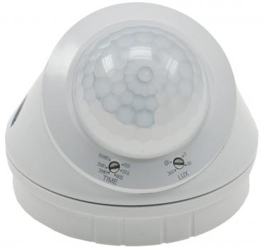 Preview: Wand- & Decken-Bewegungsmelder 360° LED geeignet, 8m Detektion, weiß