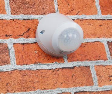 Preview: Wand- & Decken-Bewegungsmelder 360° LED geeignet, 8m Detektion, weiß