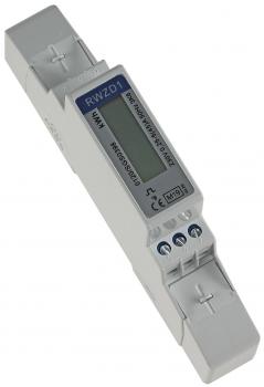Preview: Wechselstromzähler für DIN Trägerschiene 1-phasig 5A, 161-300V, 1TE, digital LCD