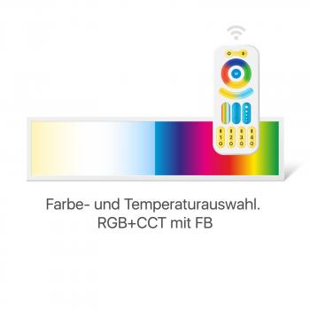 Dimmbares RGB + CCT Flimmerfreies LED Panel 120 x 30 cm CRI >80 3.200 Lumen 40 Watt