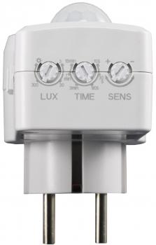 Preview: Zwischenstecker mit Bewegungsmelder 120°, 9m Reichweite , 230V/1200W, weiß