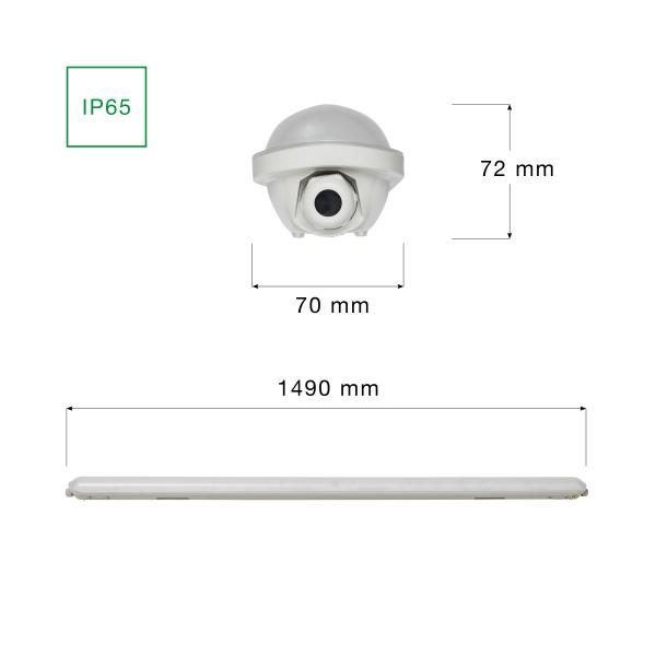 LED Feuchtraumleuchte LIMEA GIGANT weiß 38Watt 120cm kaltweiß