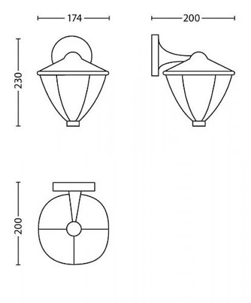 Philips Lighting myGarden Wandleuchte Robin hängend