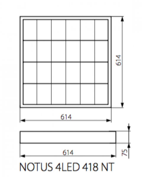 Kanlux Aufputz-Rasterleuchte NOTUS (Aufbau)