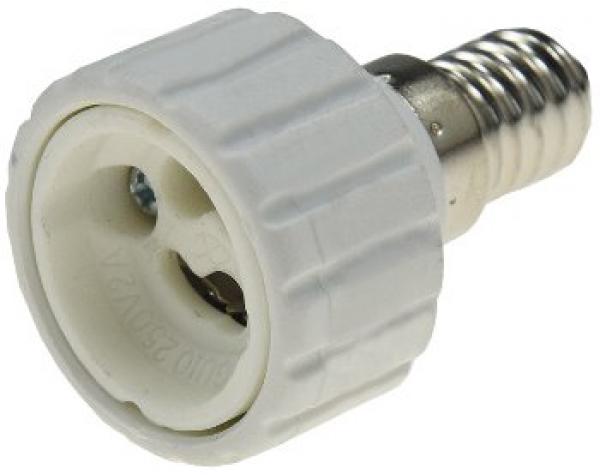 Lampensockel-Adapter, Keramik E14 auf GU10