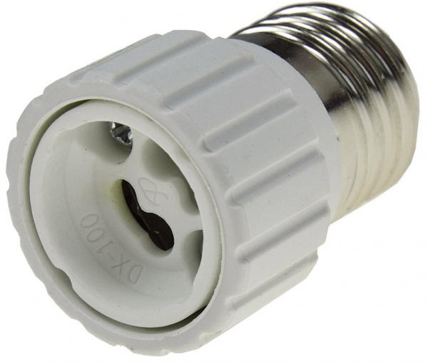 Lampensockel-Adapter, Keramik E27 auf GU10