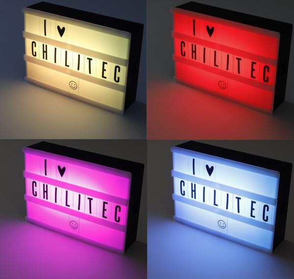 LED Leuchbox mit Buchstaben RGB