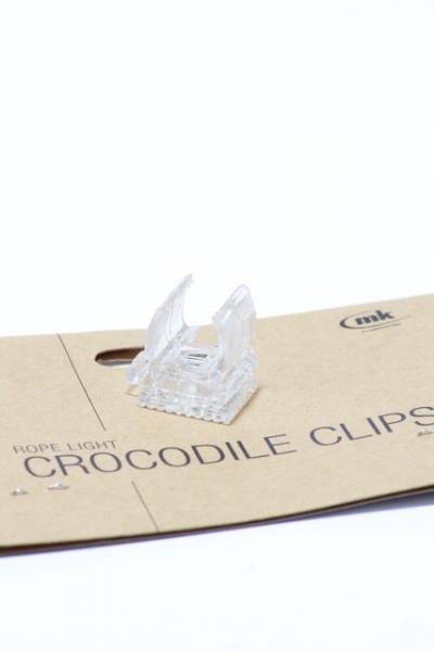 LED Lichtschlauch Clips Crocodile transparent 25 Stück