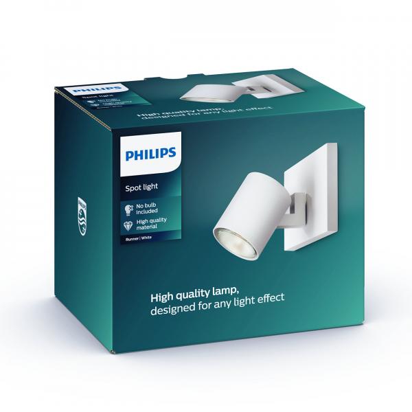 Philips myLiving Spot Runner 1flg. 1x50W weiß